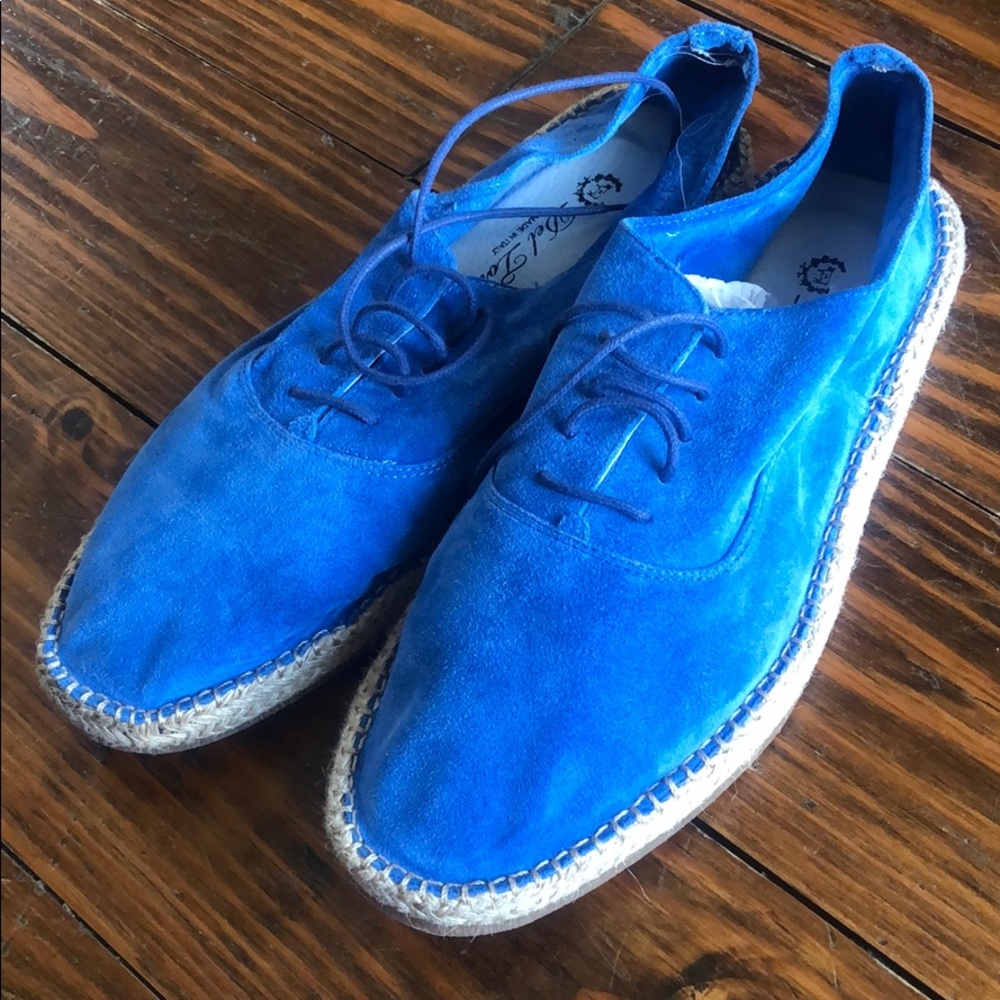 New Del Toro Suede Espadrilles Blue Mens 9